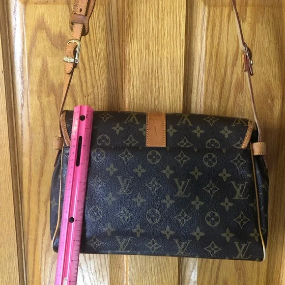 Monogram Crossbody Bag in Brown and Tan - Picture 3 of 6